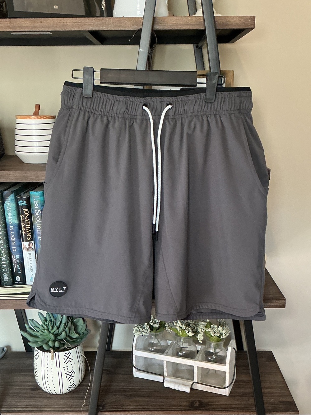 BYLT Basics Charcoal Gray Athletic Drawstring Shorts Size XL